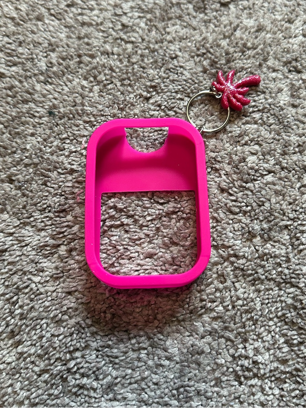 Pink Hand Sanitizer Cover Keychain